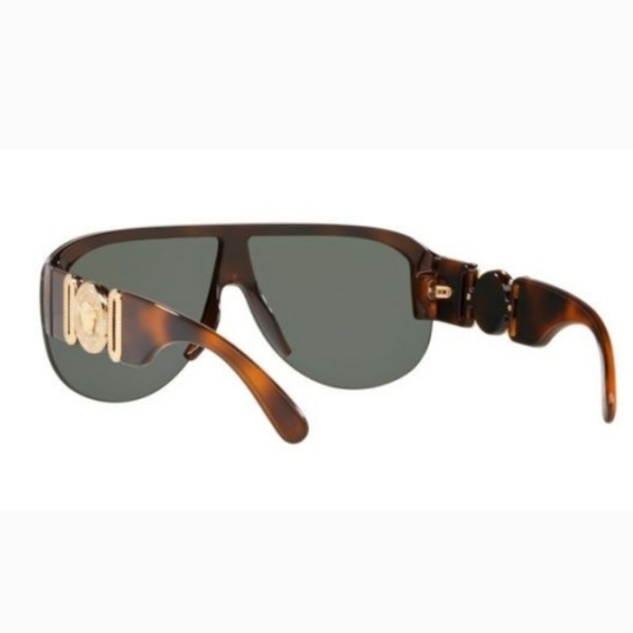 NEW VERSACE UNISEX SUNGLASSES VE4391 5317/71 SHIELD HAVANA VE4391 - Picture 6 of 11